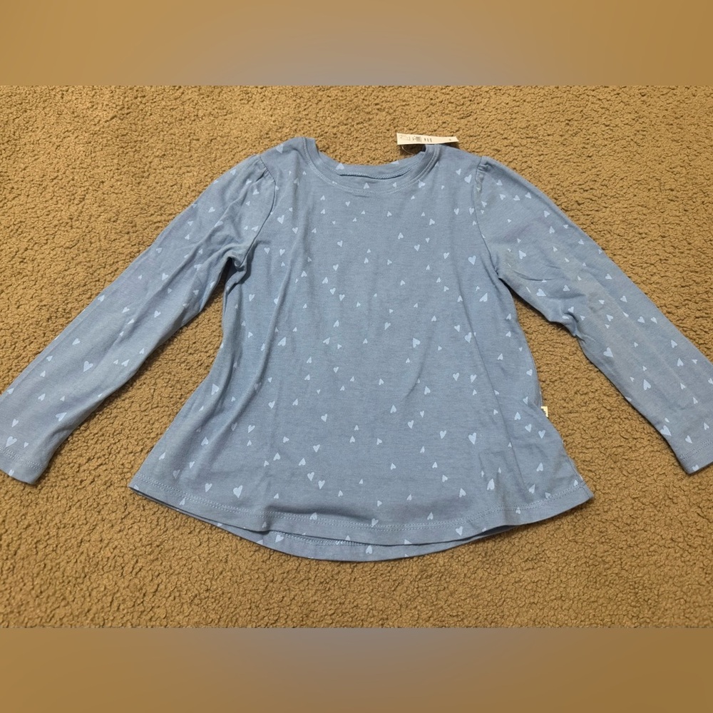 New Girls Gap Blue Kids Long Sleeve Shirt - Size 5 / 5T